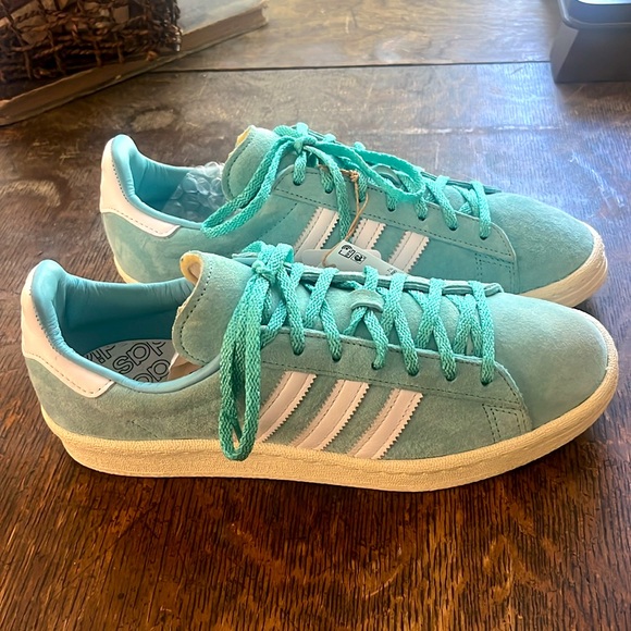NWT Adidas Campus Suede Sneakers – Hazy Green/Teal – Women’s 8 - Picture 4 of 5